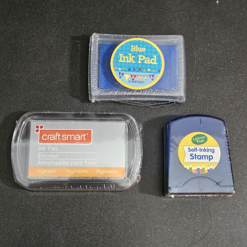 Craftsmart Ink Pad, School Supplies Blue Ink Pad Classroom Tools Good Work Stamp